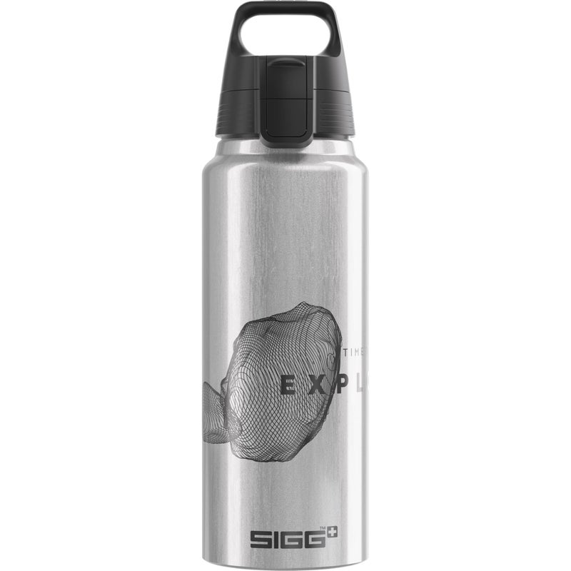 Sigg سيغ - زجاجة ماء ألمنيوم - WMB بايثفايندر ألمنيوم - معتمد محايد مناخياً - مضادة للتسرب - خفيفة الوزن - خالية من BPA - سوداء - 34 أونصة - Image 1